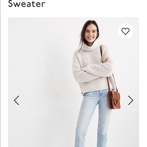 Madewell Side-Button Turtleneck Sweater Medium